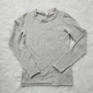J Crew Light Gray Women's Cashmere Sweater Crewneck Pullover Size XS